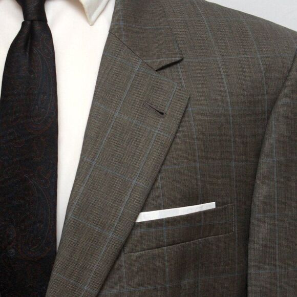 46L Jos A Bank 2 Piece Suit Blazer Sportcoat 36W Pants Grey Wool D090510 - Picture 9 of 16